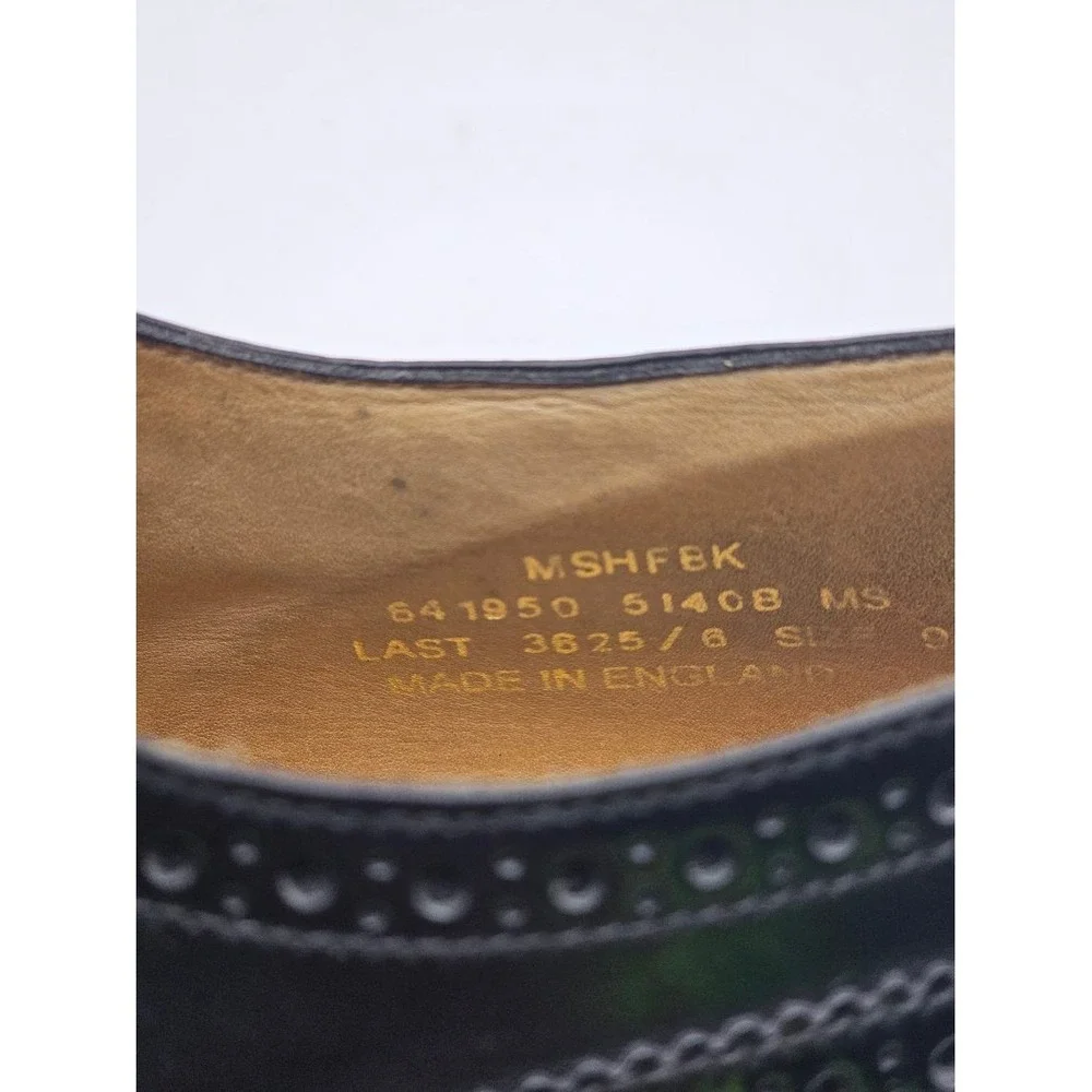 Charles Tyrwhitt Wingtip Brogue Men's Size 9 Black Leather Oxfords Dress Preppy